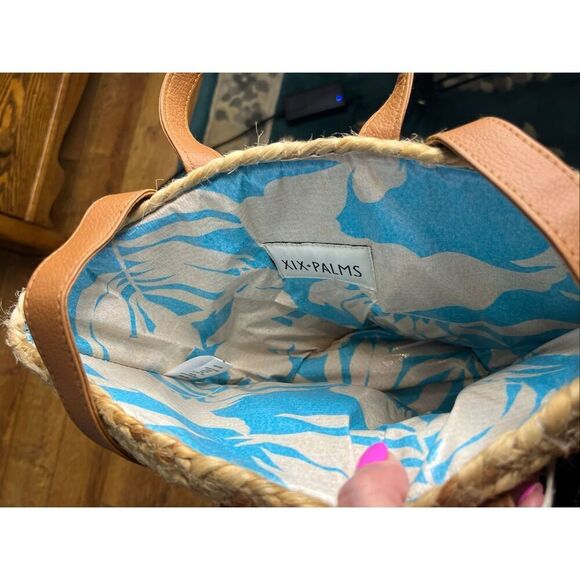 XIX Palms The Shorebreak Picnic Cooler Bag Backpack Jute Woven Handmade With Tag - Picture 4 of 11